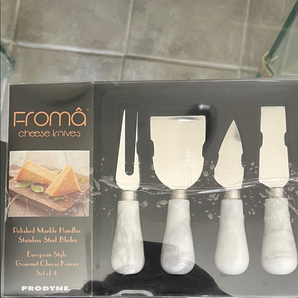 Froma Cheese Knives Set with Marble Handles